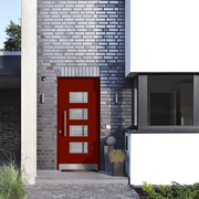 Eingangstür rot aus Aluminium kaufen