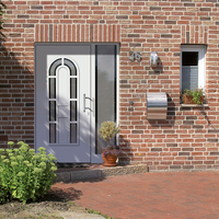 Aluminiumtür mit verglastem Seitenteil rechts
