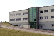 Treppenhausfenster in grün
