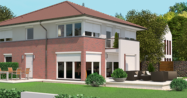 Vorbaurolladen am Haus